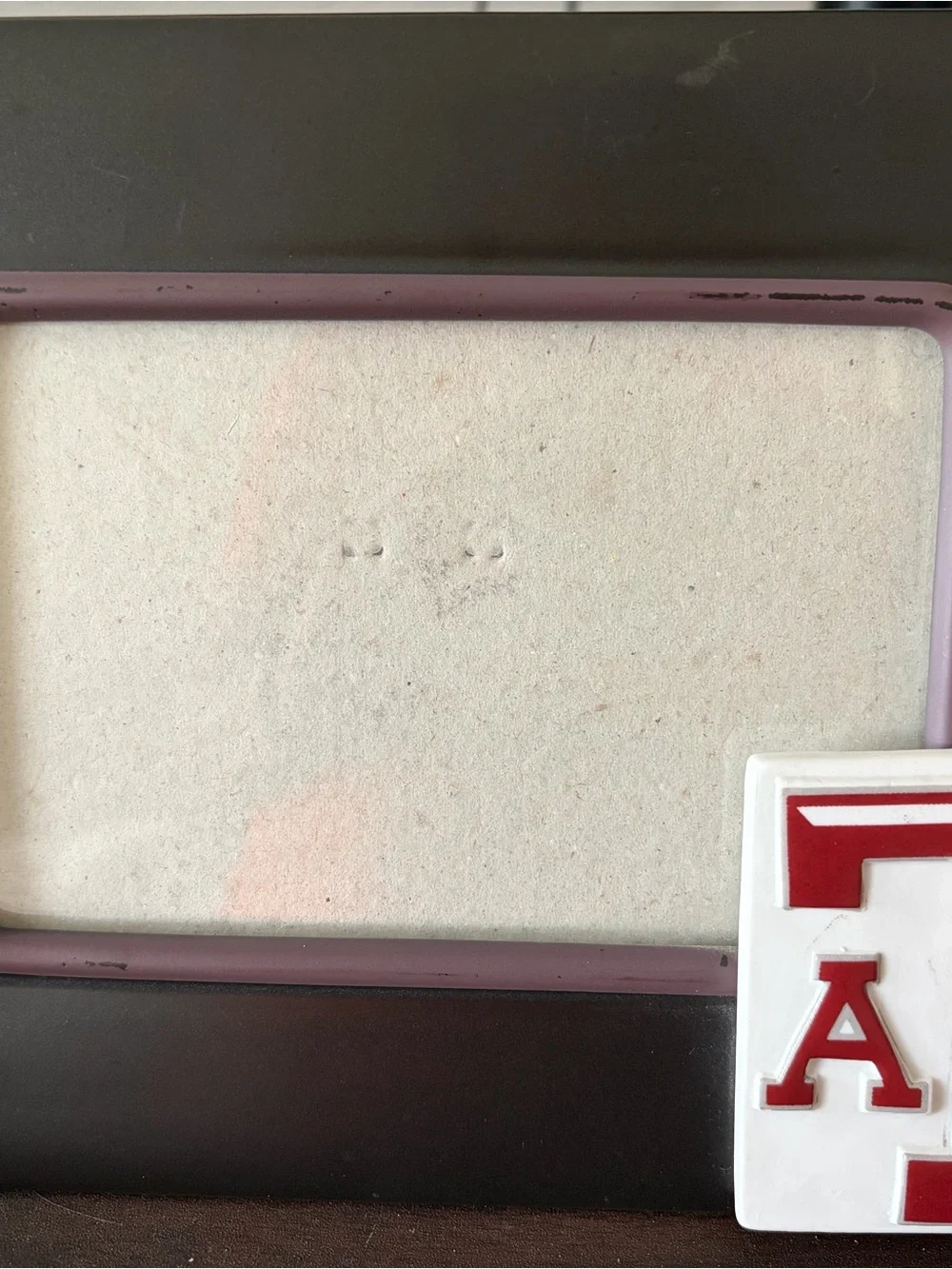 A&M Maroon and White Decorative Frame Accent